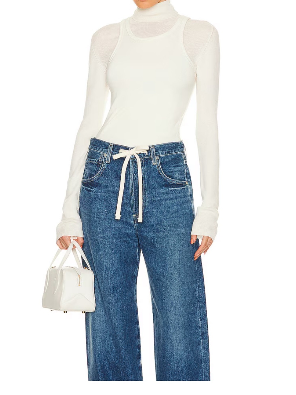Citizens Of Humanity Blue Wide-Leg Jeans with Drawstring
